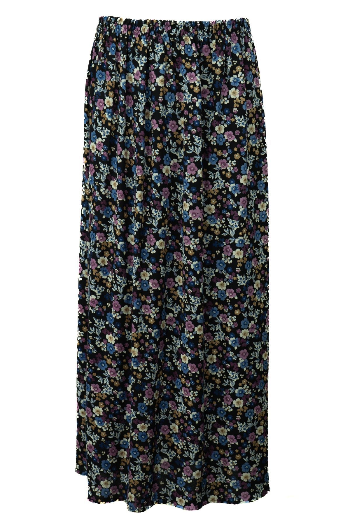 Kadın Anne Etek Dokuma Viskon Kumaş Papatyam Çiçeği Desenli Rahat Kesim Tam Kalıp